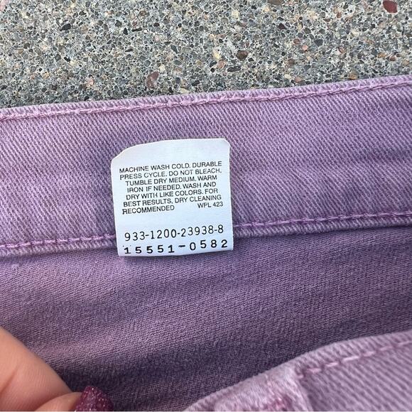 Vintage Y2K Levi’s 550 relaxed fit tapered leg pink jeans Size 14 Mis M - Picture 6 of 7